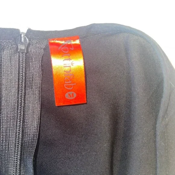 Cottinfab Black Ladies Rayon Drawstring Waist Women's 3/4th Jumpsuit Size M - Picture 6 of 10